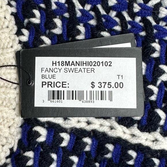 NWT | Maje | Fancy Geo-Pattern Sweater | Blue | Size 1 | Small - Picture 11 of 16